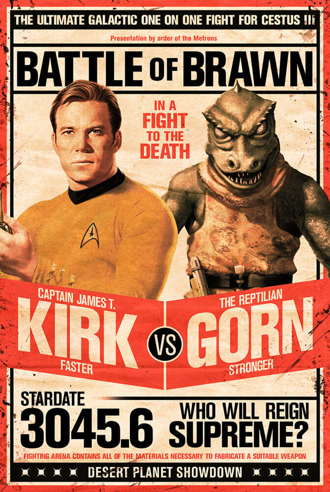 Star Trek - Kirk vs Gorn TV Poster - 24'' X 36''