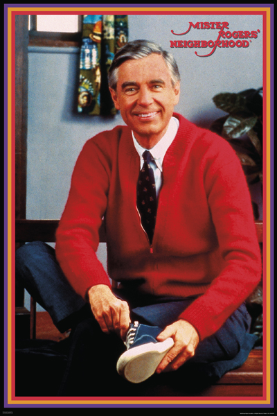Mister Rogers  Tying SHOES Poster - 24'' x 36''