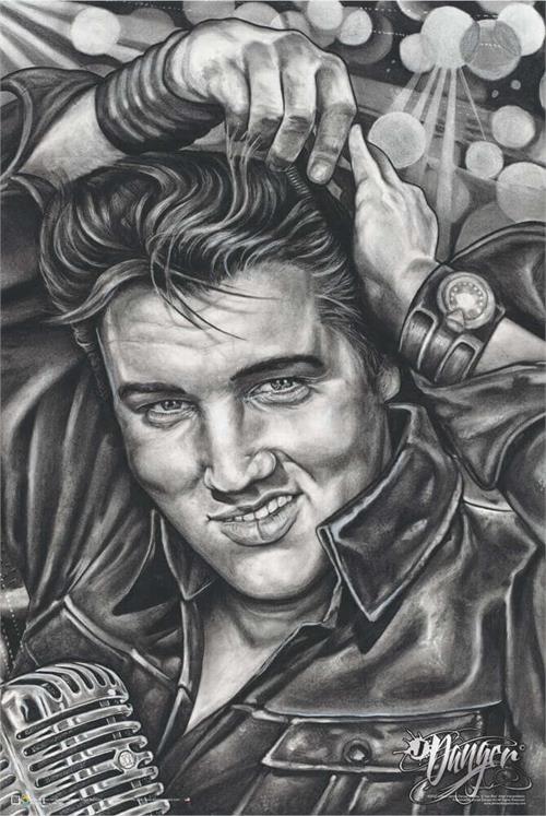 ELVIS by James Danger Harvey Poster 24'' x 36''