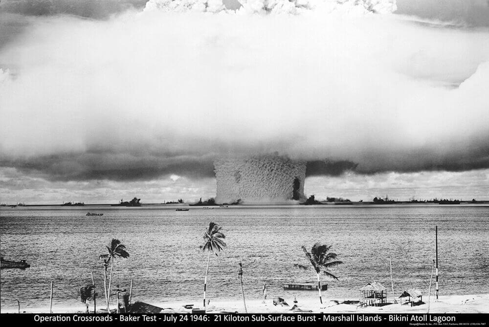 BIKINI Island 1946 Atomic Bomb Test Poster - 24'' X 36''