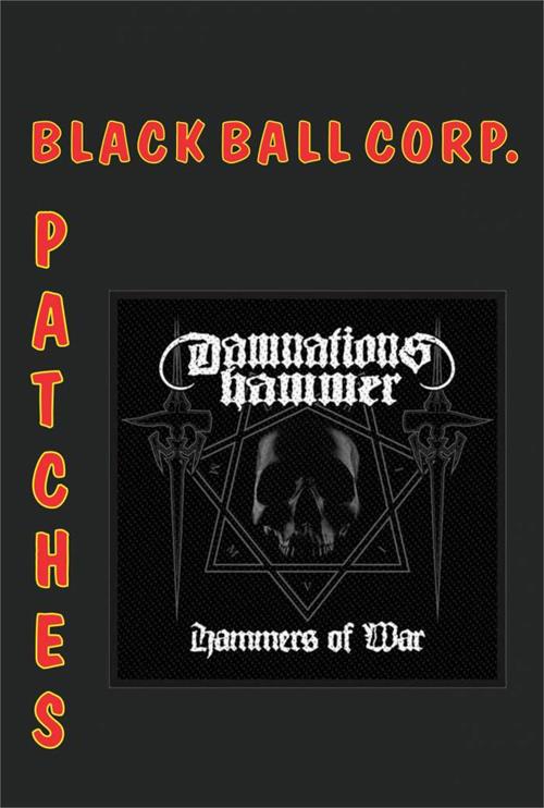 Damnation's HAMMER - HAMMER of War - 4'' x 3.75'' Printed Woven Patch