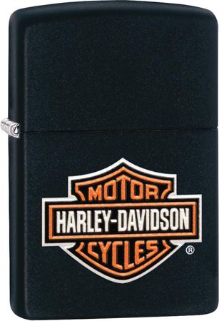 HARLEY DAVIDSON Black Matte Zippo Lighter
