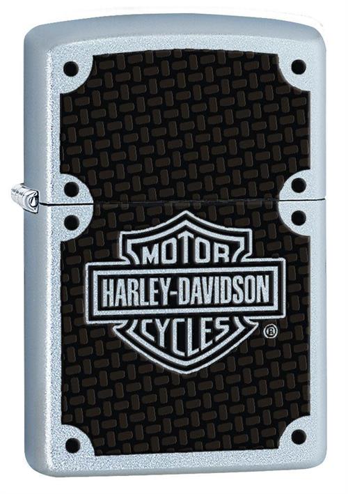 HARLEY-DAVIDSON Satin Chrome Zippo Lighter - 24025