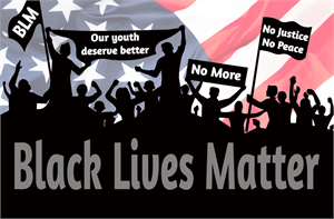 ''Black Lives Matter Crowd Signs Mini POSTER - 17'''' x 11''''''