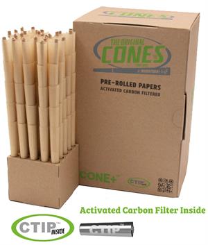 Cone+ Natural King Size (109mm) with CTIP Filter Bulk Box 500 Cones