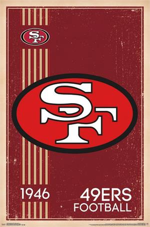 NFL San Francisco 49'ers POSTER - 22.375'' x 34''