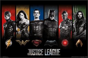 Justice League Logos POSTER - 22.375'' X 34''