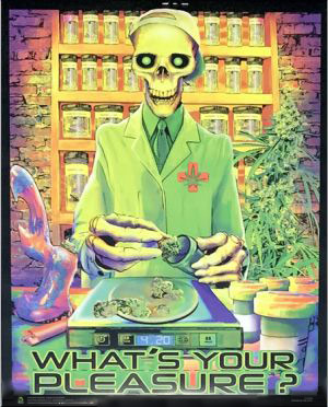 Image of What's Your Pleasure Mini Non-Flocked Black Light Poster