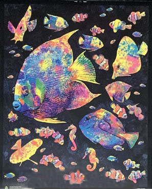 ''Painted Fish Mini Non-Flocked Black Light POSTER - 16'''' X 20''''''