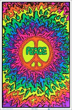 ''Psychedelic Peace Black Light POSTER - 23'''' X 35''''''