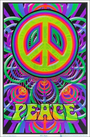 ''PEACE Black Light Poster - 23'''' X 35''''''