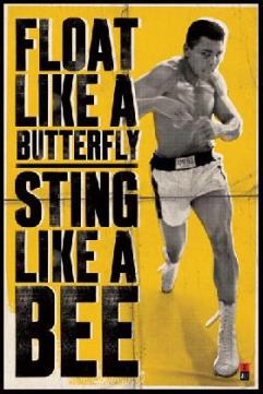 ''Muhammad Ali - Float Like A Butterfly Sting Like A Bee POSTER - 24'''' X 36''''''