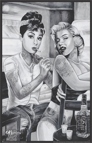 ''Audrey & Marilyn TATTOO Mini Poster - 11'''' x 17''''''