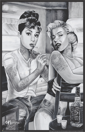 ''Audrey & Marilyn Tattoo Mini POSTER - 11'''' x 17''''''