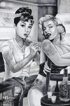 ''Audrey, Marilyn TATTOO By: James Danger Harvey Poster - 24'''' X 36''''''