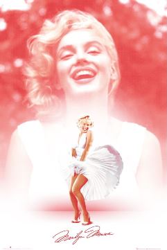 ''Marilyn Monroe - Pink DRESS Smile Poster - 24'''' X 36''''''