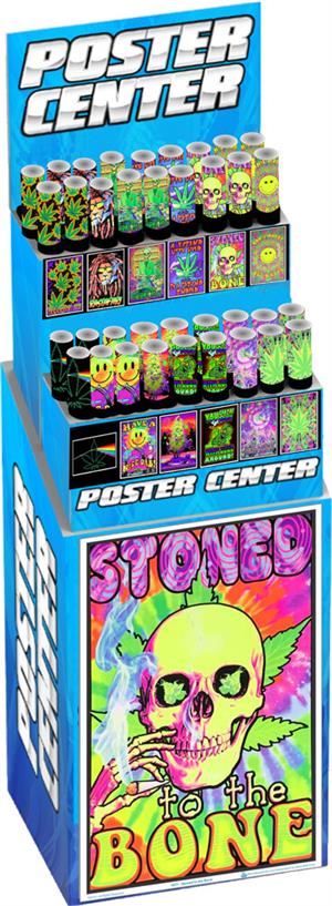 420 Themed Blacklight POSTERs Pre-Pack Display - 36pc