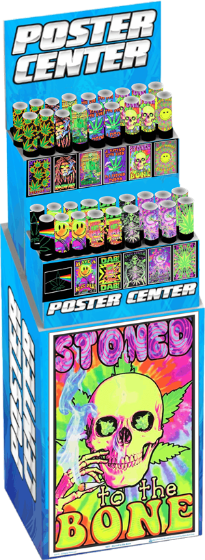 420 Themed Blacklight Posters Pre-Pack Display Image