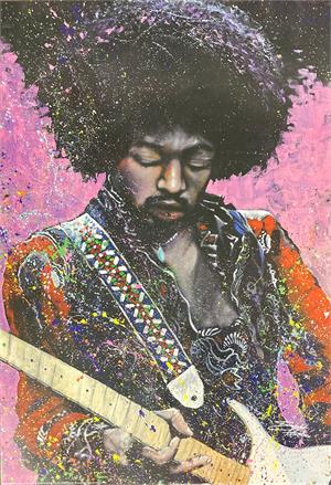 ''Jimi Hendrix by: Stephen Fishwick POSTER - 24'''' x 36''''''