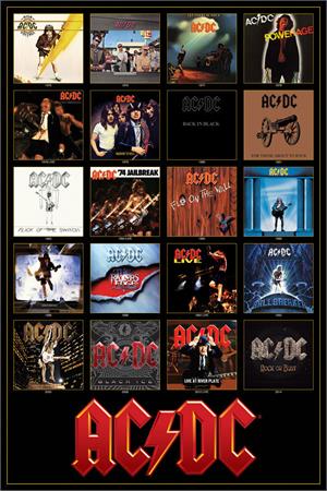 ''AC/DC Discography POSTER - 24'''' X 36''''''