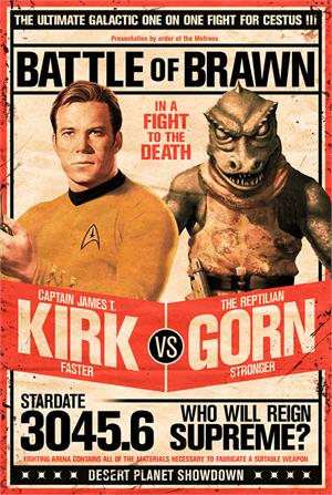 ''Star Trek - Kirk vs Gorn TV Poster - 24'''' X 36''''''