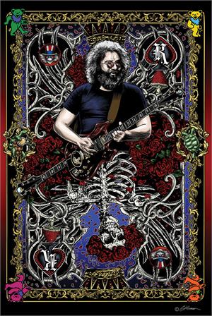 ''Jerry Garcia Playing Card POSTER - 24'''' X 36''''''