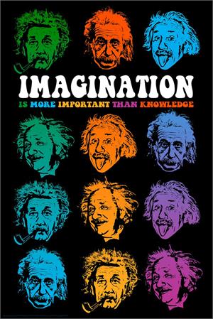 ''Einstein ''''Faces of Imagination'''' POSTER - 24'''' X 36''''''