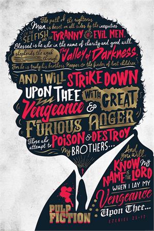 ''Pulp Fiction - Ezekiel 25:17 Poster - 24'''' x 36''''''