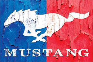 ''Mustang Logo Poster - 36'''' x 24''''''