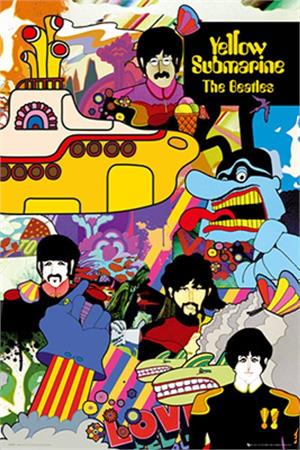 ''The Beatles Yellow Submarine Collage POSTER - 24'''' x 36''''''