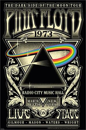 ''Pink Floyd Radio City MUSIC Hall 1973 Poster - 24'''' X 36''''''