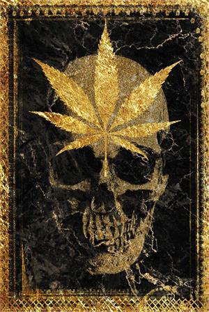 ''Gold Leaf SKULL by Daveed Benito Poster - 24'''' x 36''''''