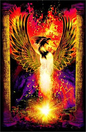 ''Phoenix Rebirth Non-Flocked Blacklight POSTER 24'''' x 36''