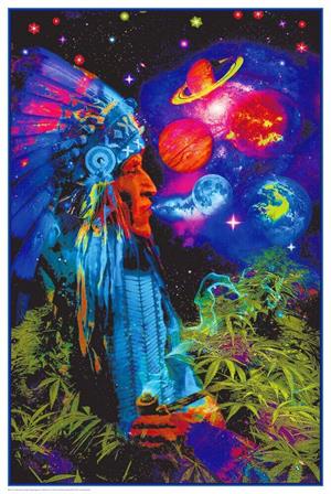 ''Peace PIPE Universe Non-Flocked Blacklight Poster 24'''' x 36''''''
