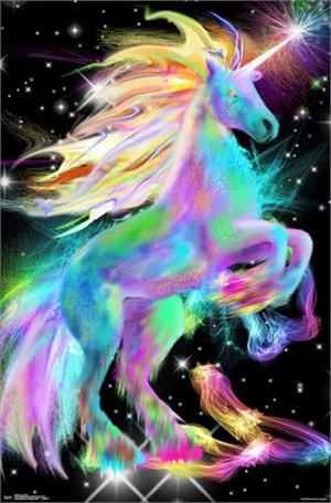 ''Unicorn Neon POSTER - 22.375'''' x 34''''''