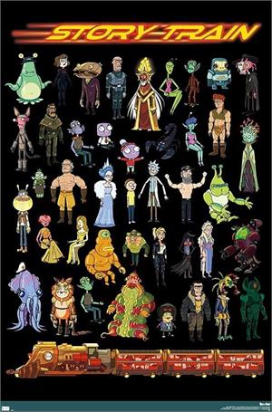 ''RICK and Morty - Story Train Poster - 22.375'''' x 34''''''