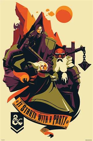 ''Dungeons & Dragons - Starts With a Party POSTER - 24'''' x 36''''''