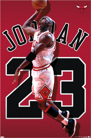 ''Michael JORDAN - Jersey Poster - 22.375'''' x 34''''''