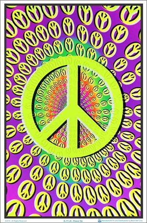 ''Optical PEACE Black Light Poster - 23'''' X 35''''''