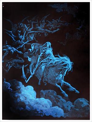 ''Death Rides A Pale Horse Non Flocked Black Light POSTER - 23'''' x 31''''''