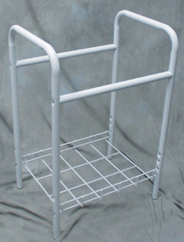 POSTER BROWSER RACK FOR SHRINK WRAP POSTERS - BLACK/WHITE - HOLDS 48 SHRINK WRAPPED POSTERS