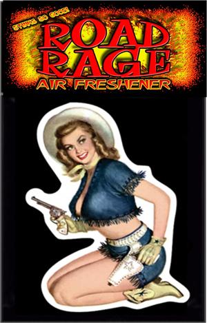 COWGIRL Pinup  Road Rage Air Freshener