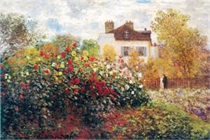 ''The Artist's Garden In Argenteuil By Monet POSTER - 24'''' X 36''''''