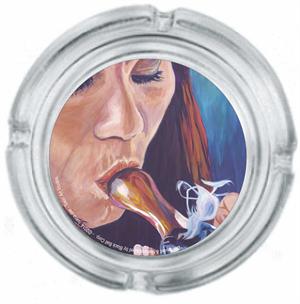 ''Glass BEAUTY By Ivana Jae Ashtray - 4'''' Diameter''