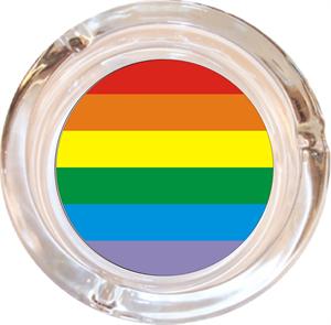 ''RAINBOW Pride Ashtray - 4'''' Diameter''
