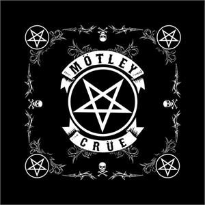 ''Motley Crue - Pentagram Cotton Bandana - 21'''' x 21''''''