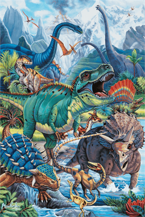 ''Dinos By Jenny Newland Poster - 24'''' X 36''''''