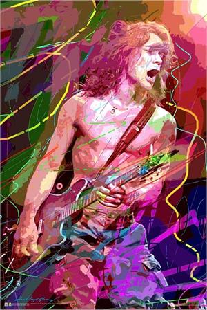 ''Eddie Van Halen Jump - Artist Rendition POSTER by David Lloyd Glover 24'''' x 36''''''
