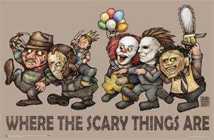 ''Where the Scary Things Are by Big Chris POSTER 36'''' x 24''''''
