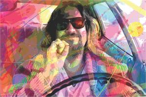 ''The Dude Poster By: David Lloyd Glover - 24'''' X 36''''''